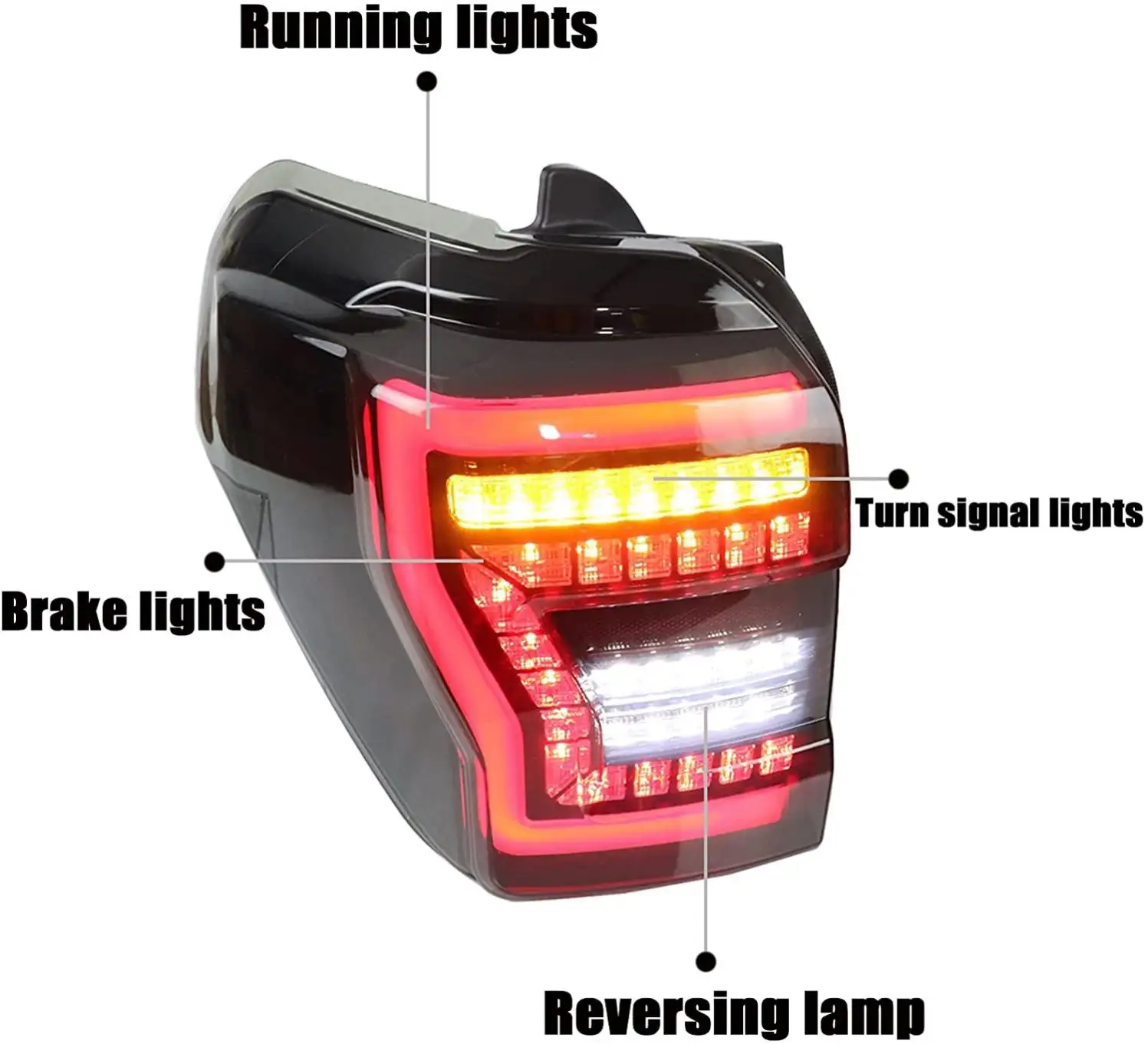 2010-2024 5th Gen 4Runner Stealth LED Tailights - Image 2