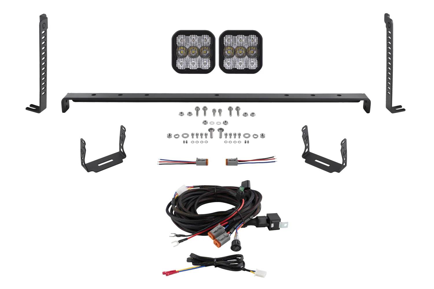 14-23 4Runner Diode Dynamics SS5 Pro Stealth Grille 2-Pod Kit - White Combo