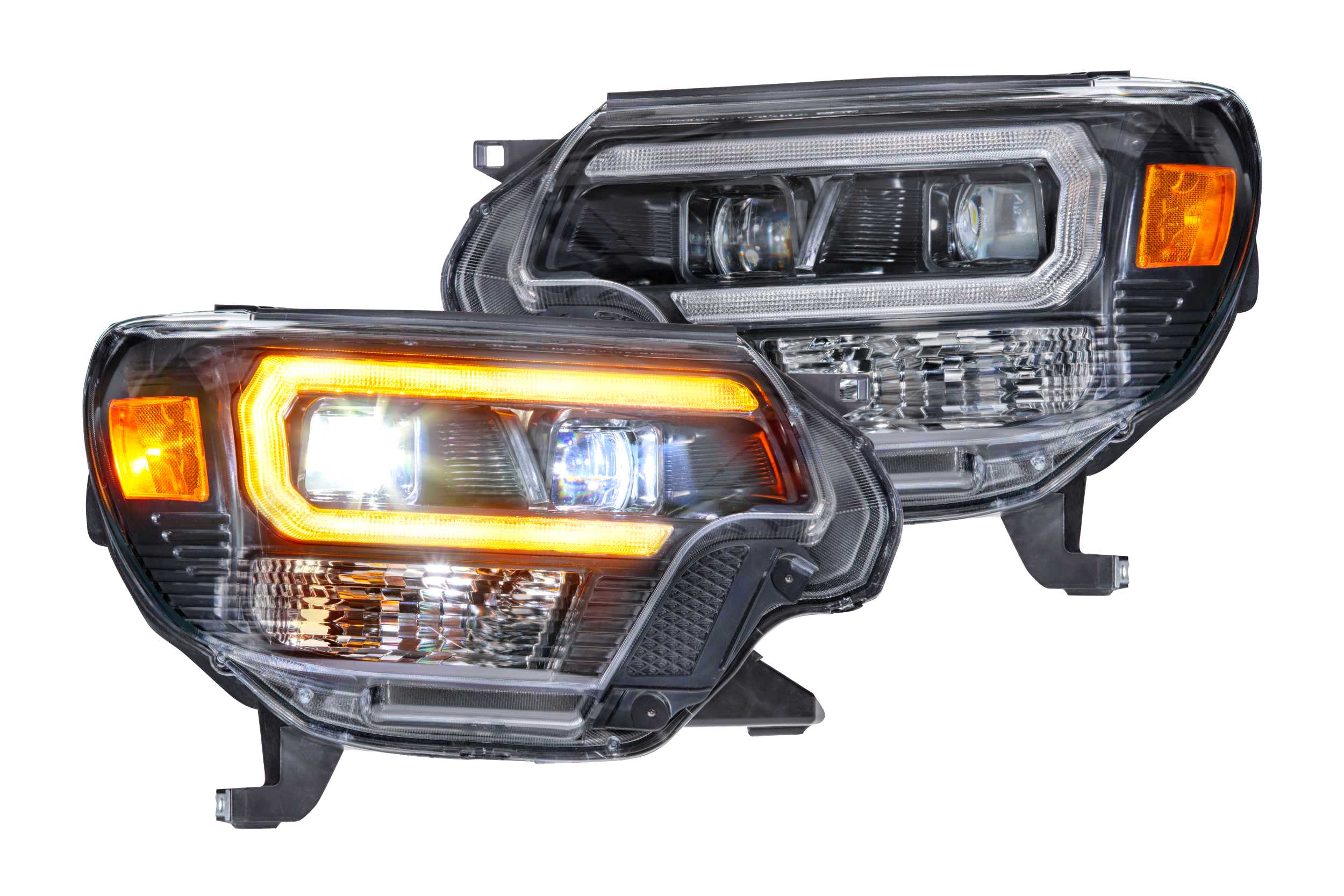 2012-2015 Tacoma XB Hybrid LED Headlights - Amber DRL (Set)