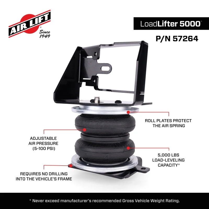 2023+ Sequoia Air Lift LoadLifter 5000 Rear Air Spring Kit 4WD - Image 6