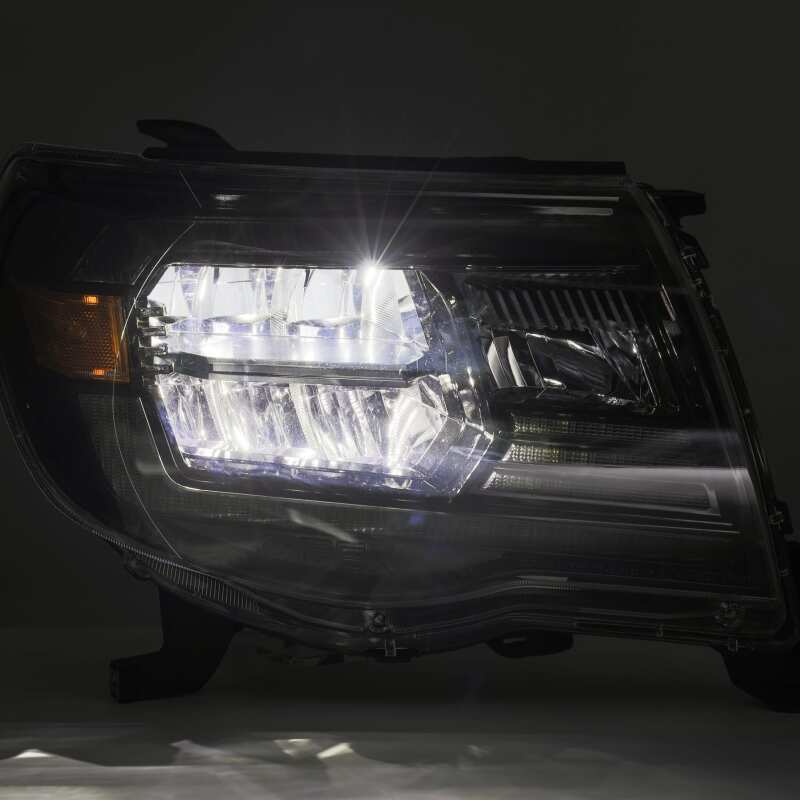 2005-2011 Tacoma AlphaRex LUXX Crystal Headlights Plank-Style - Alpha-Black - Image 3
