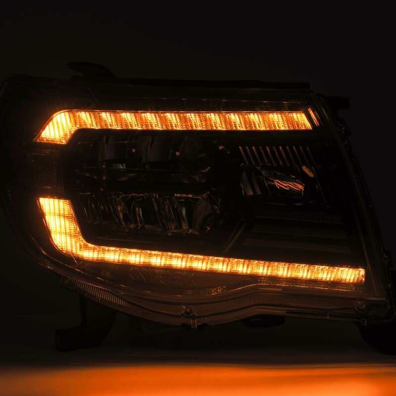 2005-2011 Tacoma AlphaRex LUXX Crystal Headlights Plank-Style - Alpha-Black - Image 5