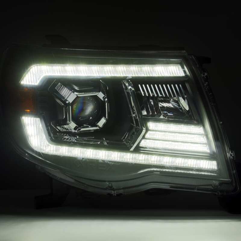 2005-2011 Tacoma AlphaRex LUXX Series LED Headlights Plank-Style - Alpha-Black - Image 3