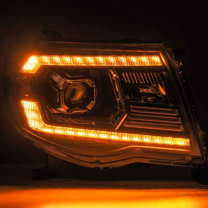 2005-2011 Tacoma AlphaRex LUXX Series LED Headlights Plank-Style - Alpha-Black - Image 4