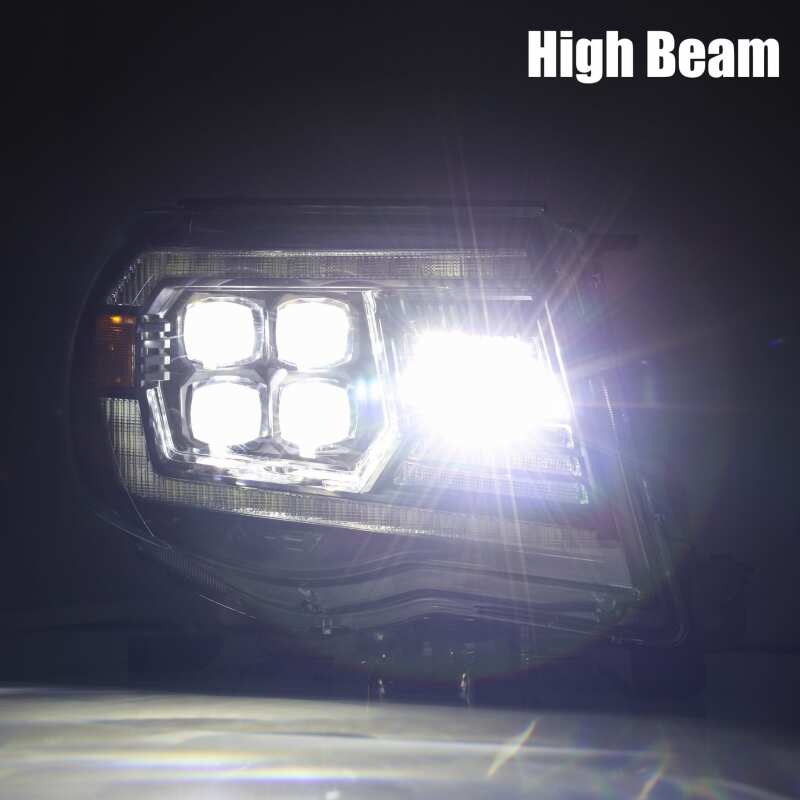 2005-2015 Tacoma AlphaRex NOVA Series LED Headlights - Alpha-Black - Image 3