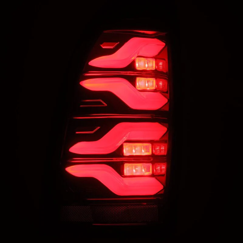 2005-2015 Tacoma AlphaRex LUXX Series LED Tail Lights - Black/Red - Image 6