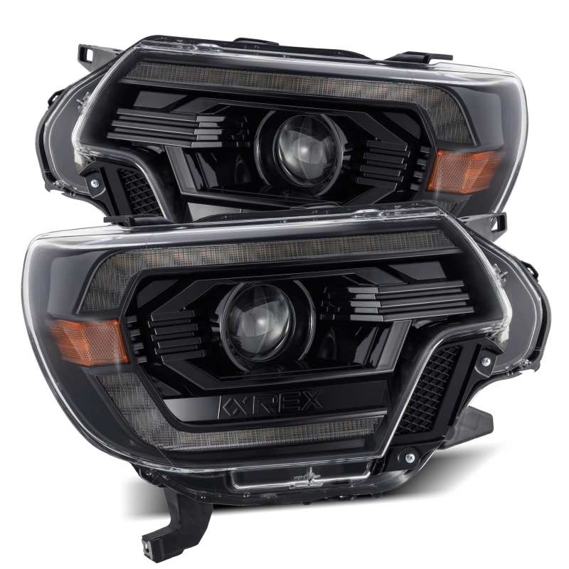 2012-2015 Tacoma AlphaRex PRO Series Headlights Plank-Style - Alpha-Black - Image 4