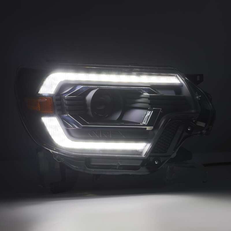 2012-2015 Tacoma AlphaRex PRO Series Headlights Plank-Style - Alpha-Black - Image 5
