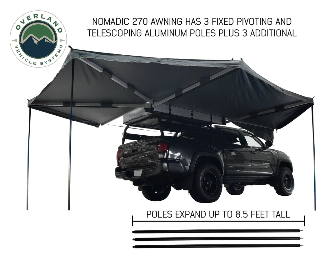 Awning 270 Degree Awning and Wall 1, 2, & 3, W/Mounting Brackets Passenger Side Nomadic Overland Vehicle Systems - Image 4