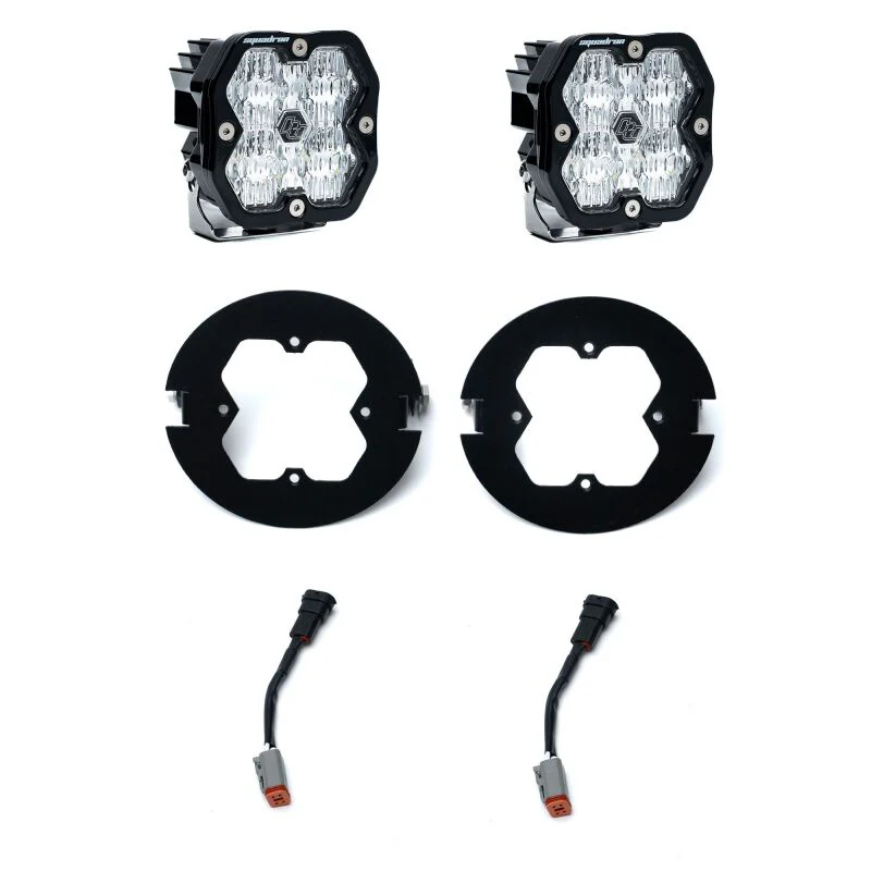 07-13 Tundra, 05-11 Tacoma Baja Designs Squadron Sport 2.0 Fog Pocket Kit - Clear