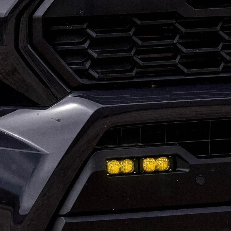 24-26 Tacoma Baja Designs S2 Sport Dual Fog Pocket Light Kit (NOT TRD Pro) - Baja Amber