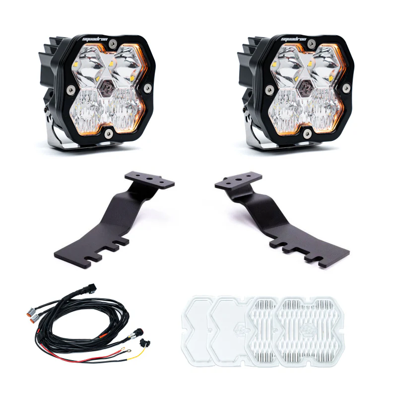 24-26 Tacoma Baja Designs Squadron Sport 2.0 A-Pillar Kit (Driving/Combo) - Clear