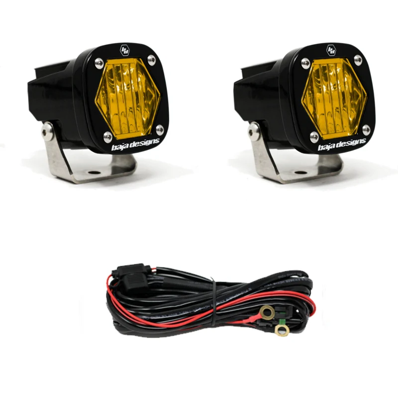 Baja Designs S1 LED Light Pod Pair - Wide Cornering - Amber