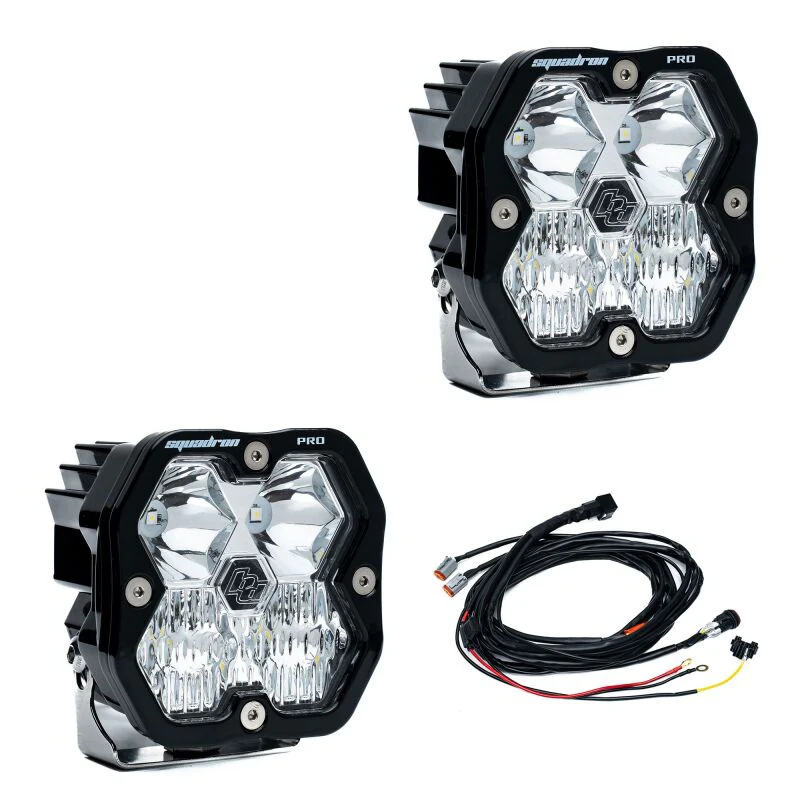 Baja Designs Squadron 2.0 Pro LED Light Pod Pair - Driving/Combo - Clear