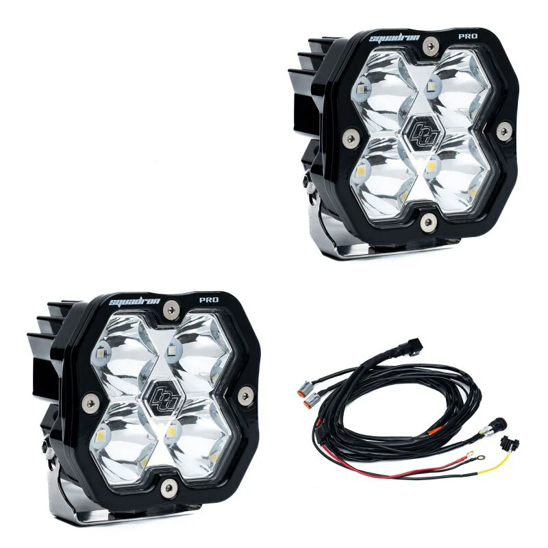 Baja Designs Squadron 2.0 Pro LED Light Pod Pair - Spot - Clear