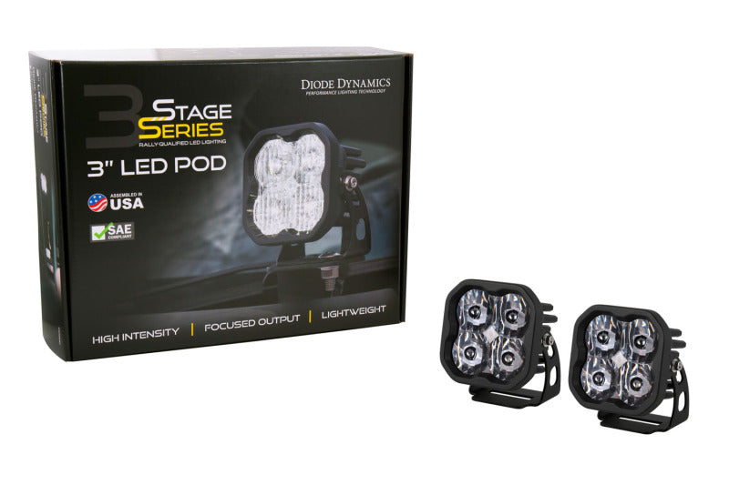Diode Dynamics SS3 Sport Universal LED Pod Pair - White Combo - Image 6