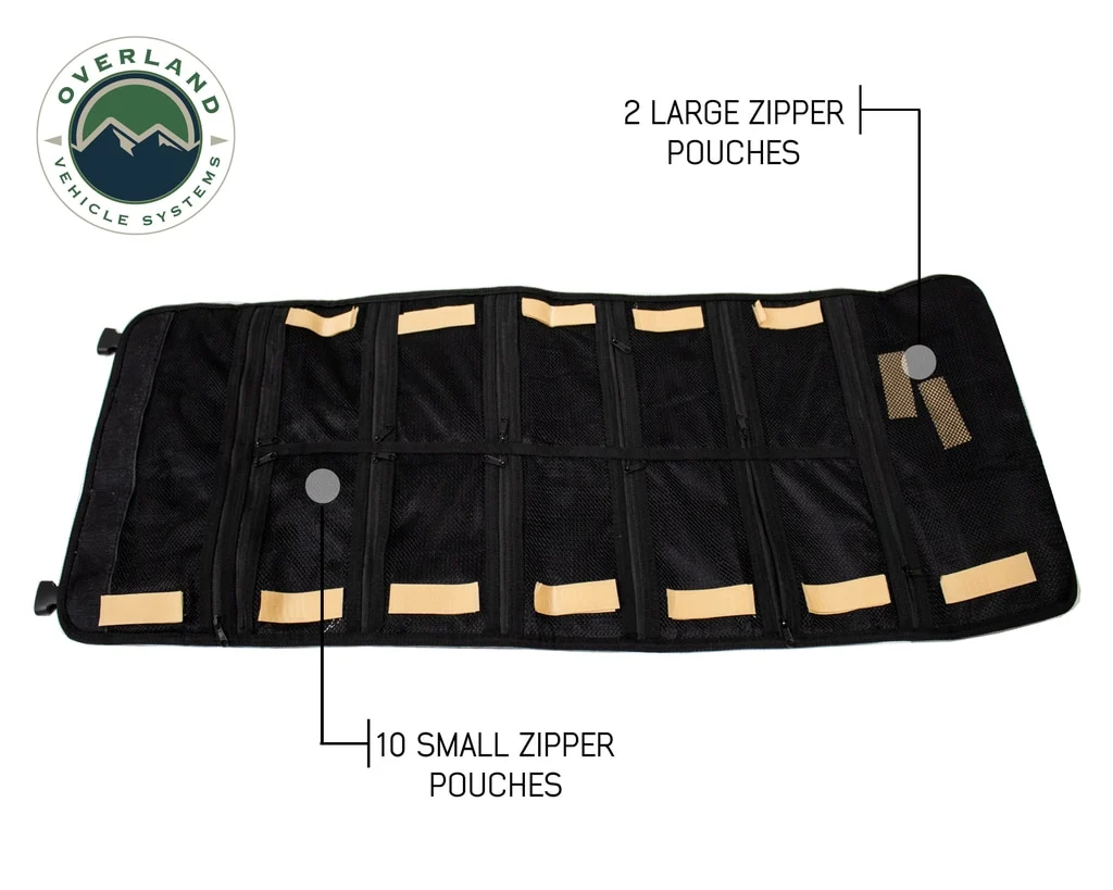 First Aid Bag Rolled Brown 16 Lb Waxed Canvas Canyon Bag Overland Vehicle Systems - Image 4