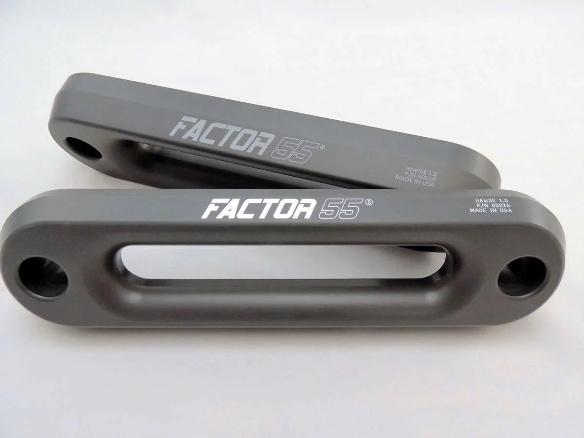 Factor 55 Hawse Fairlead 1.5 Inch Thick Gun Metal - Gray