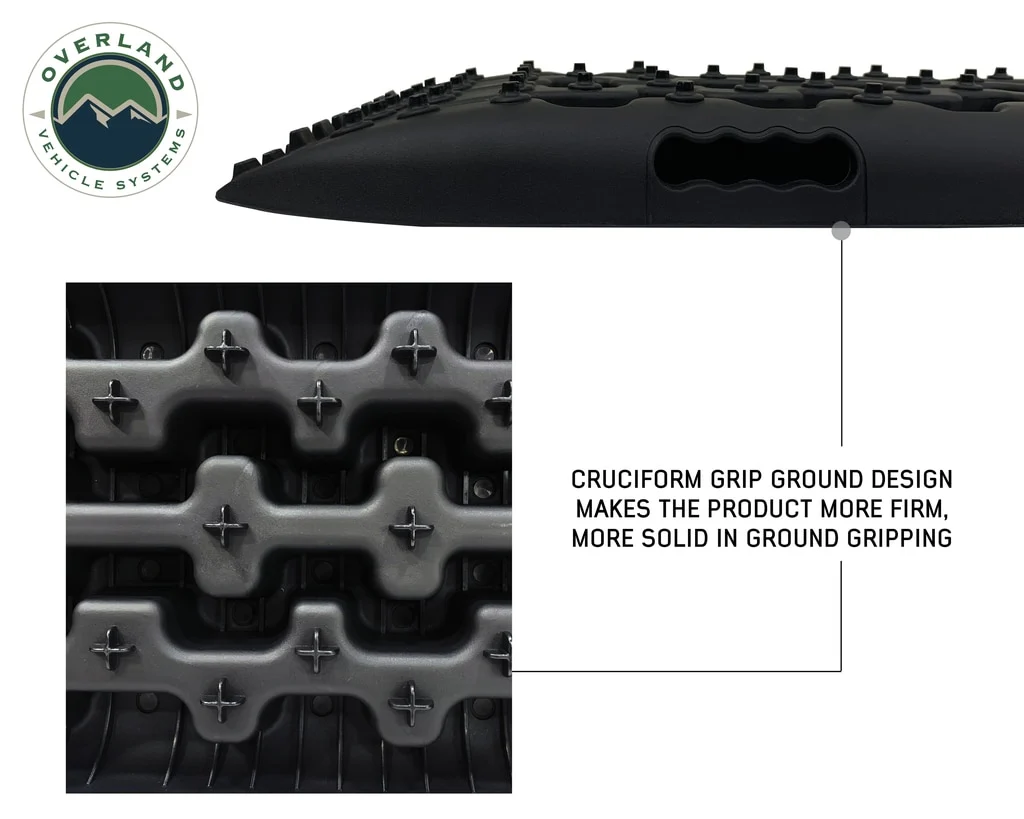 Recovery Ramp With Pull Strap and Storage Bag Black/Black Overland Vehicle Systems - Image 4