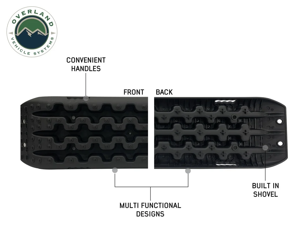 Recovery Ramp With Pull Strap and Storage Bag Black/Black Overland Vehicle Systems - Image 7