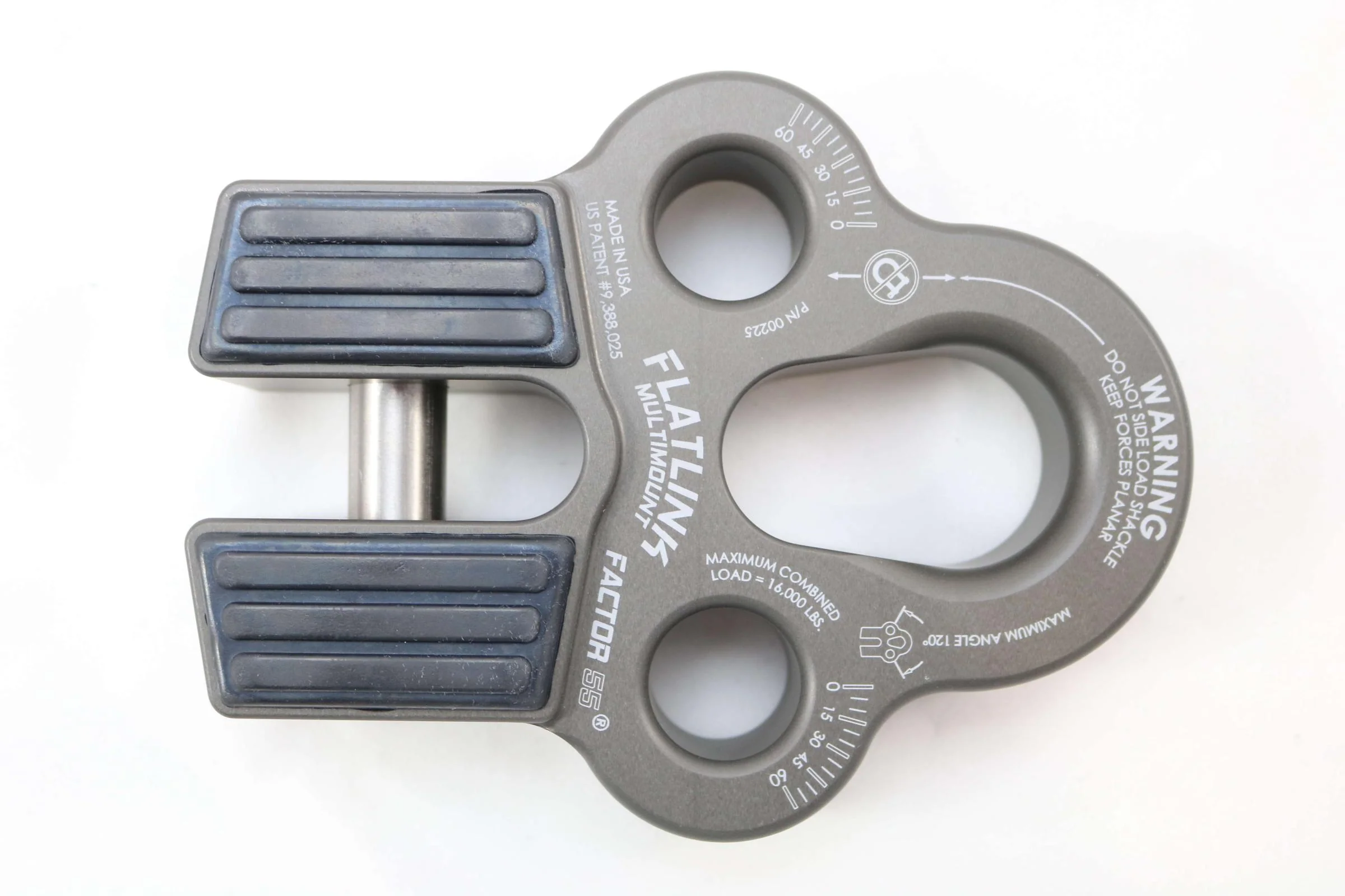 Factor 55 Winch Line Shackle Mount Foldable Flatlink Multimount - Gray